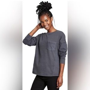 Wild fable, gray waffle, knit top